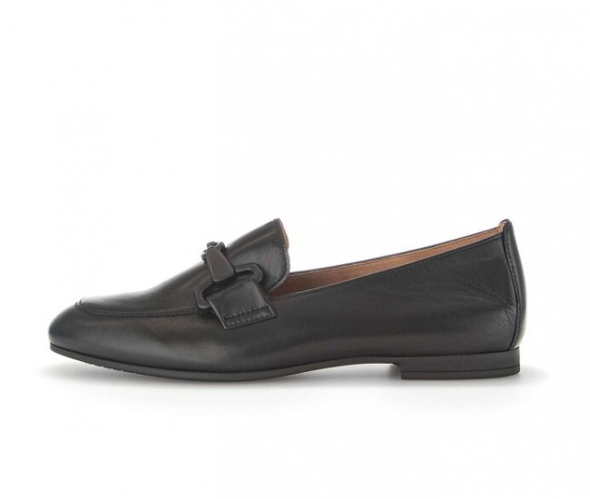 Gabor Damen Slipper Schwarz - Glattleder