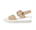 Gabor Damen Plateau Sandale Braun - Effektleder