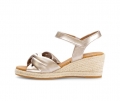 Gabor Damen Keilsandalette Gold - Effektleder