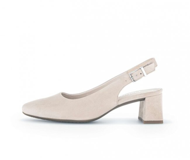 Gabor Damen Slingpumps Beige - Rauleder