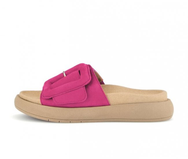 Gabor Damen Pantolette Pink - Rauleder