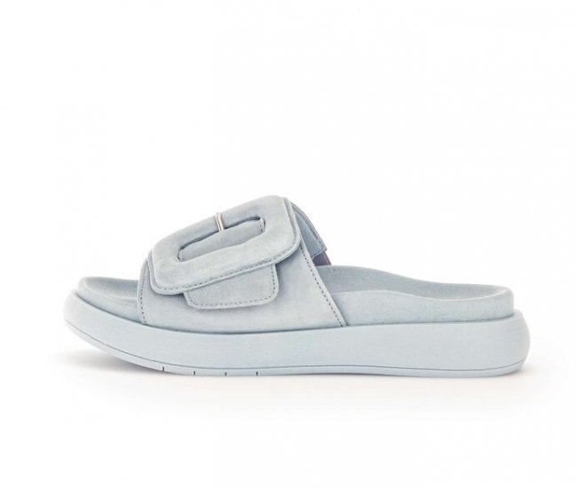 Gabor Damen Pantolette Blau - Rauleder