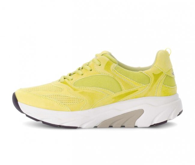 Gabor Damen Sneaker Low Gelb - Materialmix Leder/Lederimitat
