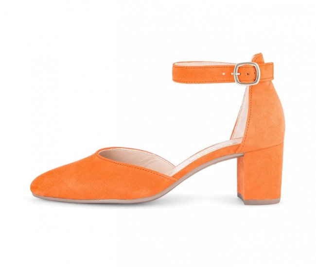 Gabor Damen Spangenpumps Orange - Rauleder