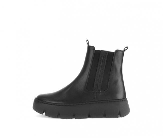 Gabor Damen Chelsea Boot Schwarz - Glattleder