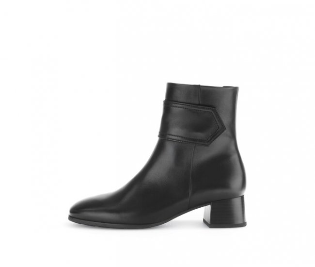 Gabor Damen Elegante Stiefelette Schwarz - Glattleder