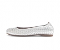 Gabor Damen Eleganter Ballerina Silber - Effektleder