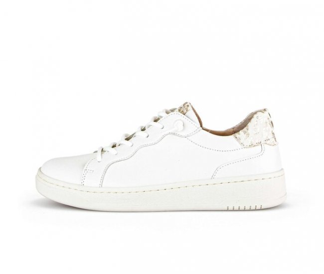 Gabor Damen Sneaker Low Creme - Materialmix Leder
