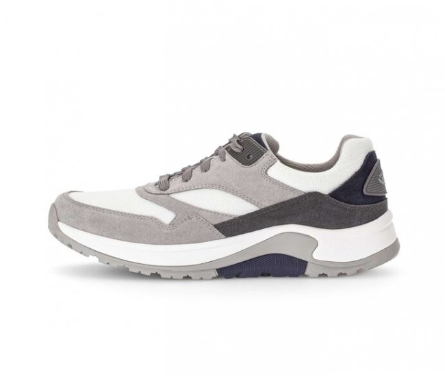 Gabor Herren Rollingsoft Sneaker Low Grau - Materialmix Leder/Textil