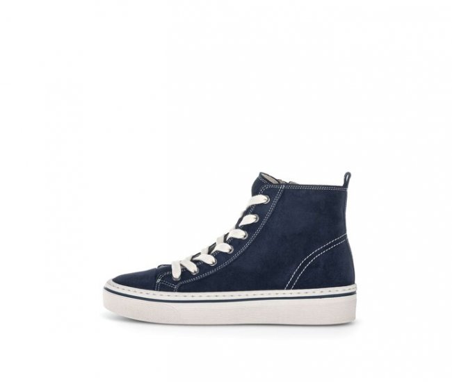 Gabor Damen Sneaker High Blau - Rauleder