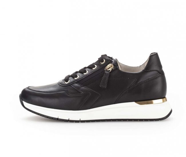 Gabor Damen Sneaker Low Schwarz - Glattleder