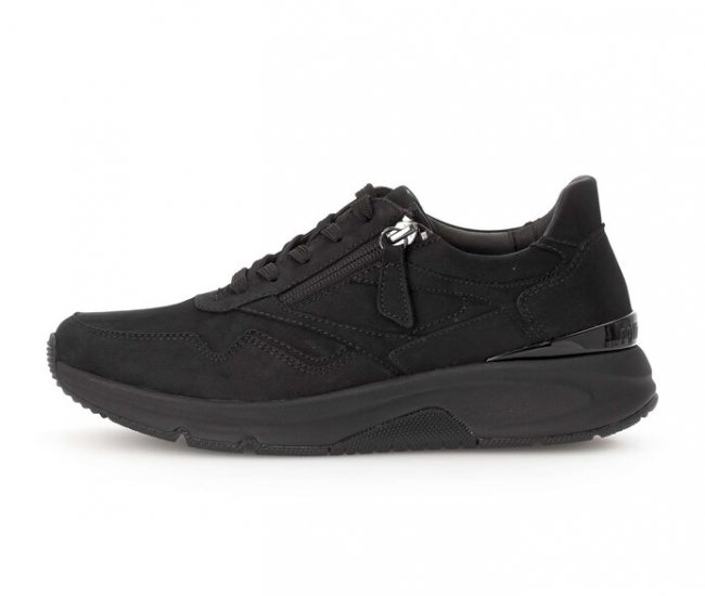 Gabor Damen Sneaker Low Schwarz - Rauleder