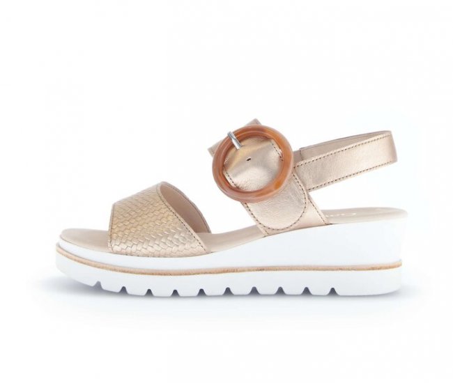 Gabor Damen Plateau Sandale Multicolour - Materialmix Leder