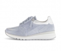 Gabor Damen Sneaker Low Blau - Materialmix Leder/Lederimitat