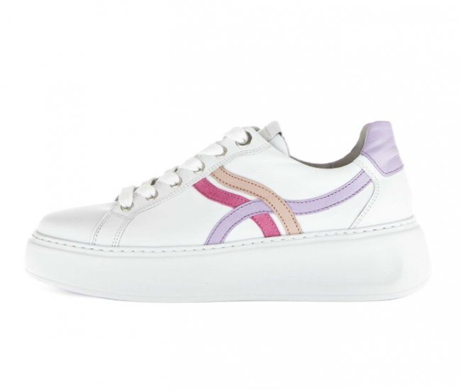 Gabor Damen Sneaker Low Weiß - Materialmix Leder