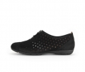 Gabor Damen Sportliche Ballerina Schwarz - Rauleder