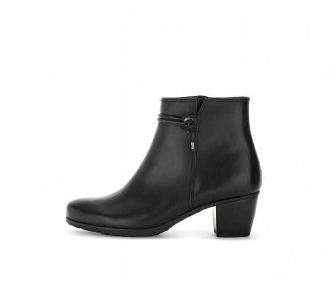 Gabor Damen Elegante Stiefelette Schwarz - Glattleder
