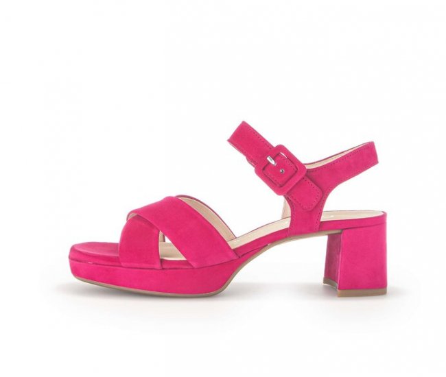 Gabor Damen Plateau Sandale Pink - Rauleder