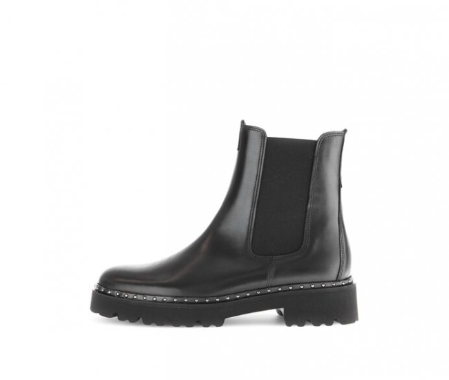 Gabor Damen Chelsea Boot Schwarz - Glattleder