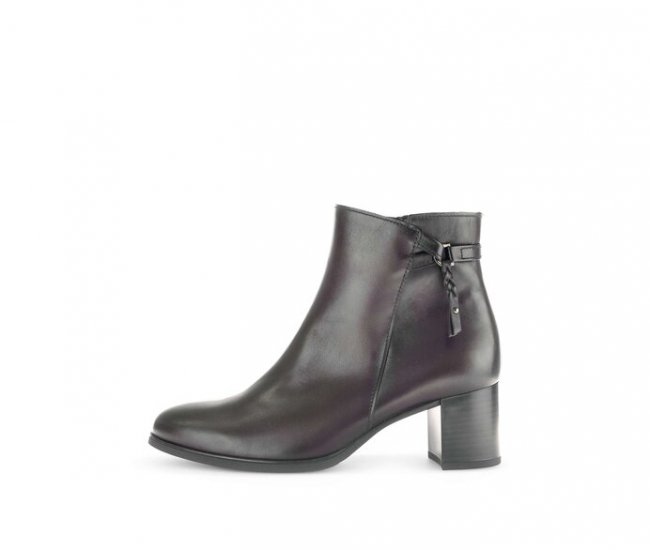 Gabor Damen Elegante Stiefelette Braun - Glattleder
