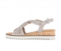Gabor Damen Keilsandalette Beige - Effektleder