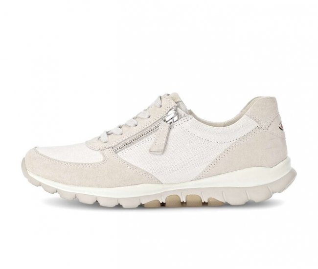 Gabor Damen Sneaker Low Beige - Materialmix Leder