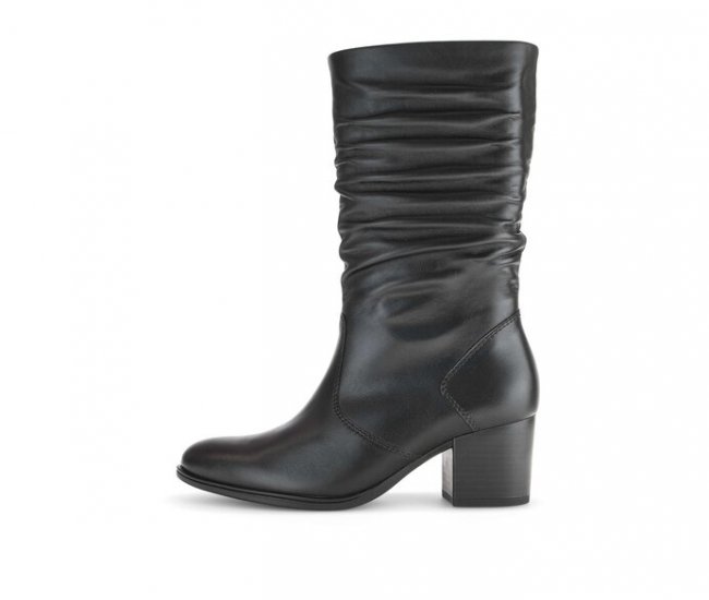 Gabor Damen Elegante Stiefelette Schwarz - Glattleder