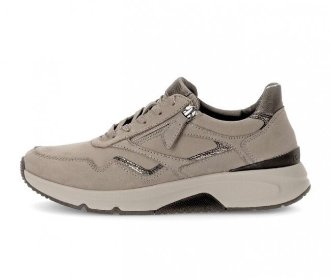 Gabor Damen Sneaker Low Braun - Materialmix Leder