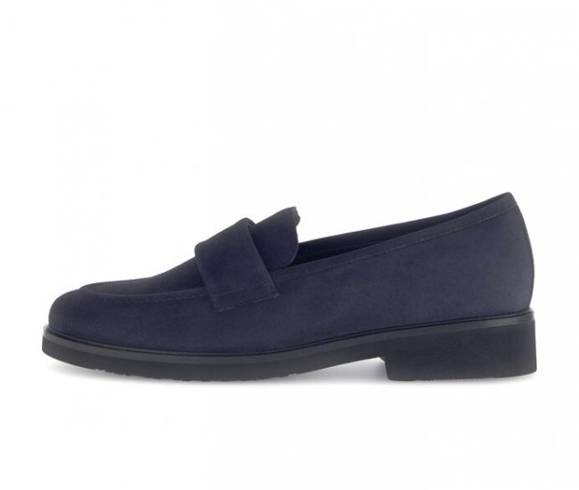Gabor Damen Slipper Blau - Rauleder