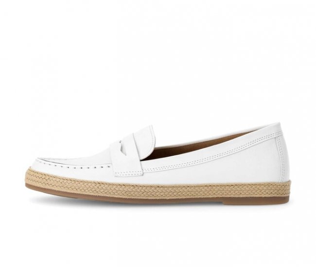 Gabor Damen Slipper Weiß - Glattleder