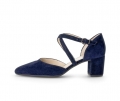 Gabor Damen Spangenpumps Blau - Rauleder