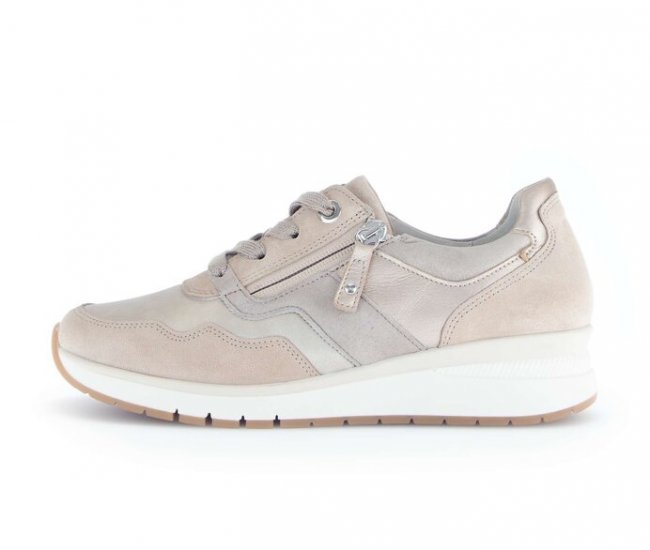 Gabor Damen Sneaker Low Beige - Materialmix Leder/Lederimitat
