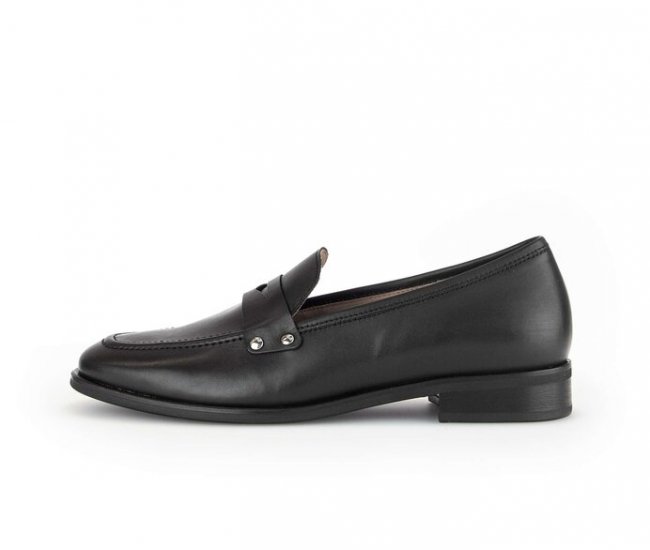 Gabor Damen Slipper Schwarz - Glattleder