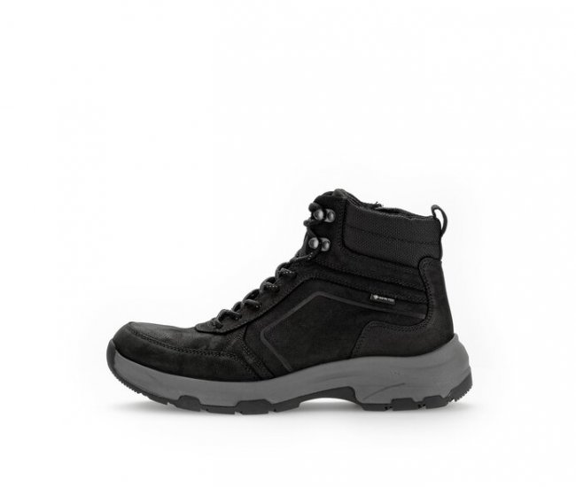 Pius Gabor Herren Sportlicher Stiefel Schwarz - Materialmix Leder/Textil