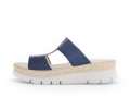Gabor Damen Pantolette Blau - Rauleder