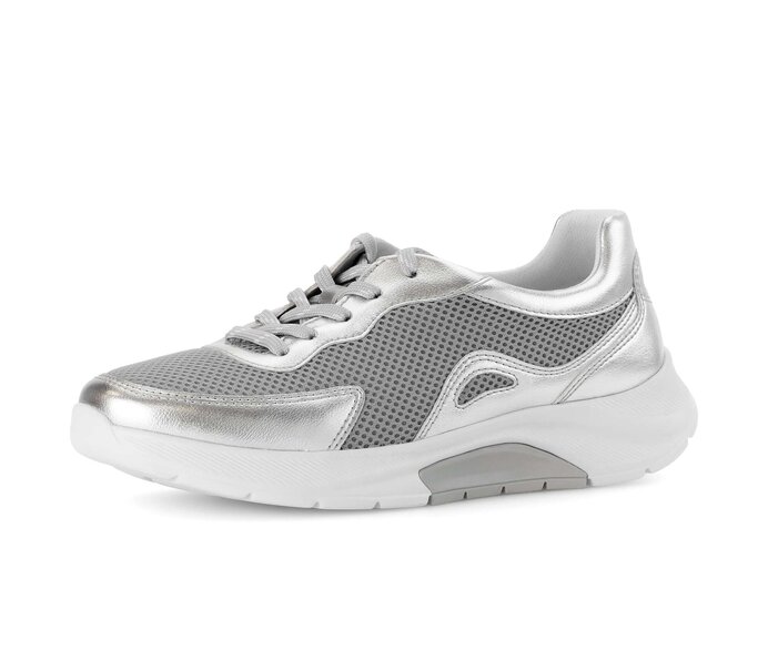 Gabor Damen  Sneaker Low Silber - Textil