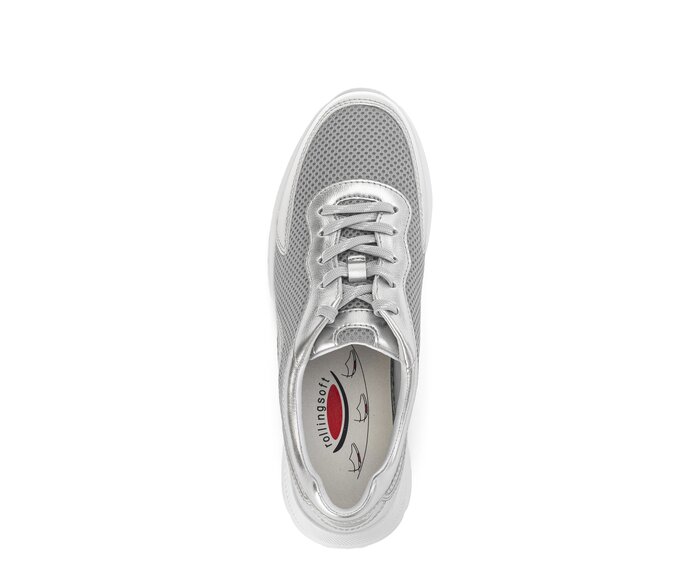 Gabor Damen  Sneaker Low Silber - Textil