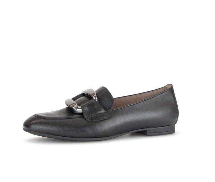 Gabor Damen  Slipper Schwarz - Glattleder