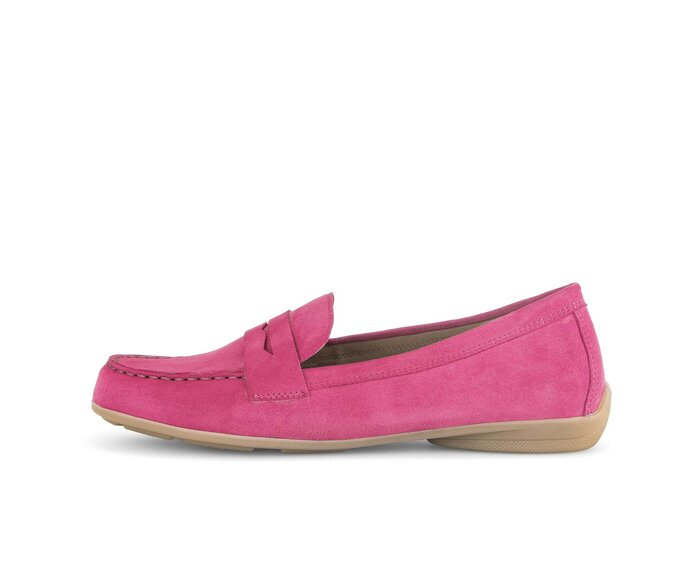 Gabor Damen Mokassin Pink - Rauleder