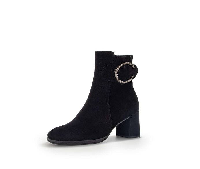 Gabor Damen  Elegante Stiefelette Schwarz - Rauleder