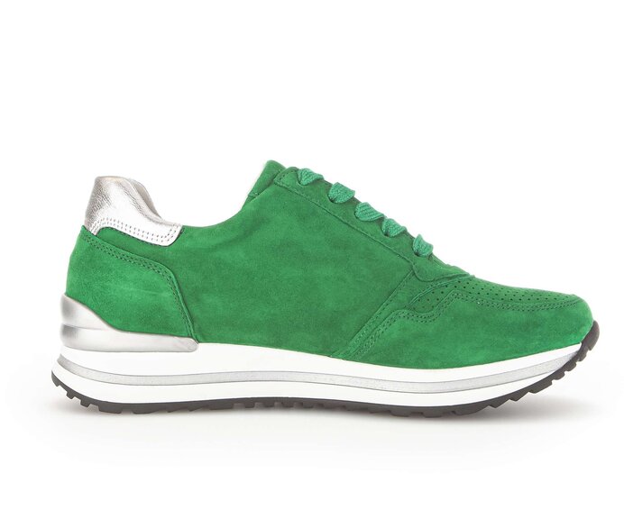 Gabor Damen  Sneaker Low Grün - Materialmix Leder
