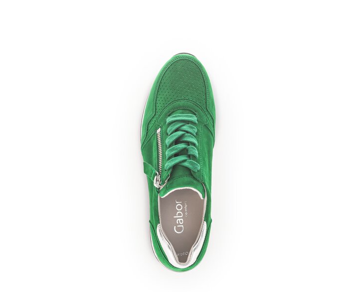 Gabor Damen  Sneaker Low Grün - Materialmix Leder