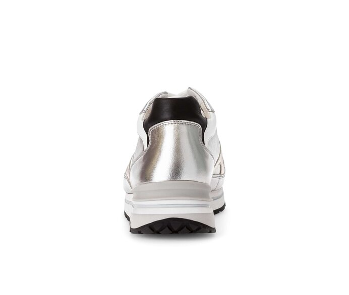 Gabor Damen  Sneaker Low Silber - Materialmix Leder