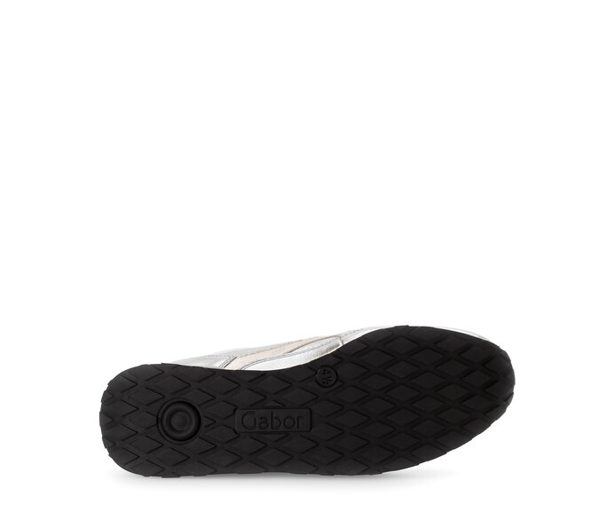 Gabor Damen  Sneaker Low Silber - Materialmix Leder
