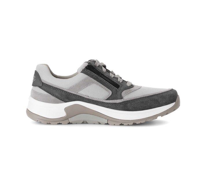 Gabor Herren Rollingsoft Sneaker Low Grau - Materialmix Leder/Textil