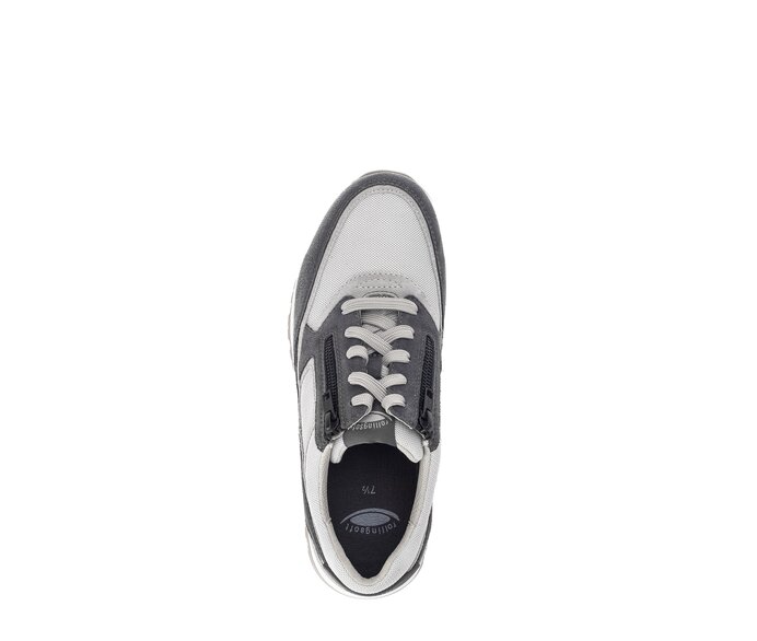 Gabor Herren Rollingsoft Sneaker Low Grau - Materialmix Leder/Textil