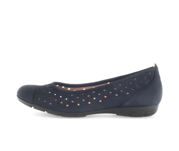 Gabor Damen Sportliche Ballerina Blau - Rauleder