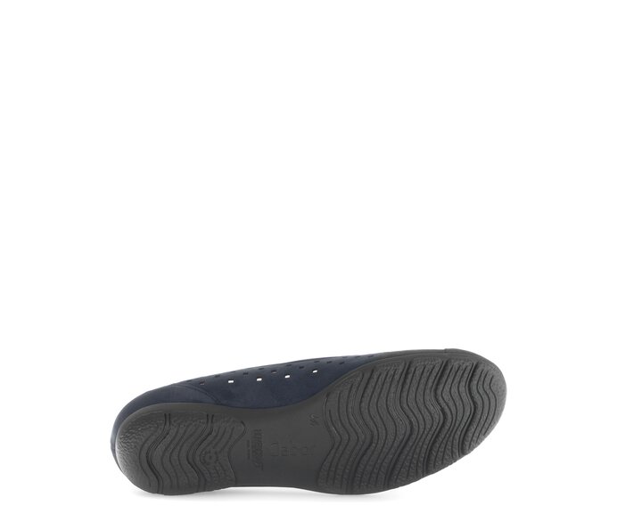 Gabor Damen  Sportliche Ballerina Blau - Rauleder
