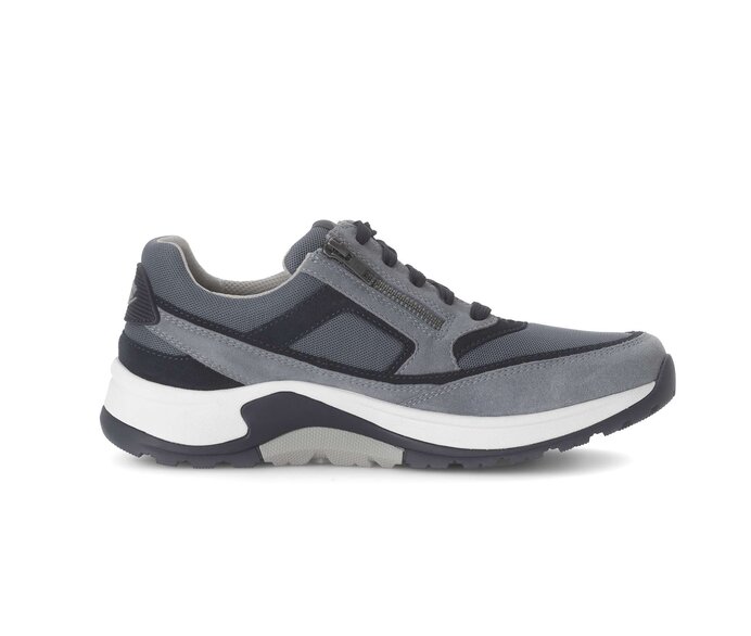 Gabor Herren Rollingsoft Sneaker Low Blau - Materialmix Leder/Textil