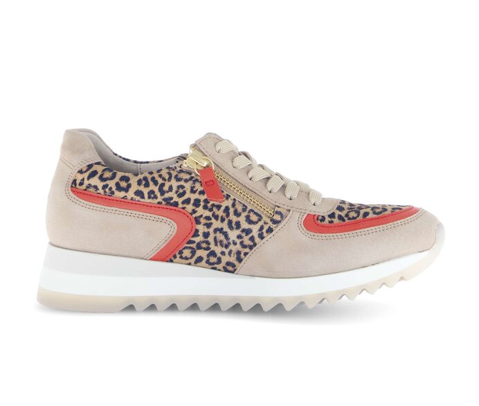 Gabor Damen  Sneaker Low Beige - Materialmix Leder